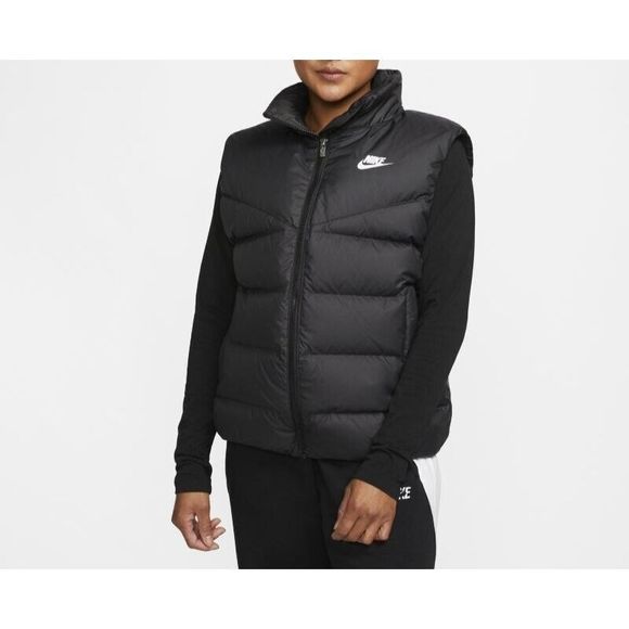 Nike DQ6896 010 Women Sz XL Black Therma-Fit Windrunner Down Bodywarmer Vest - Picture 8 of 10